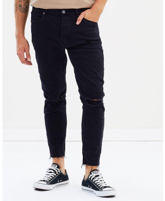 Abrand - Dropped Skinny Turn Up - Jeans (Black) Dropped Skinny Turn Up