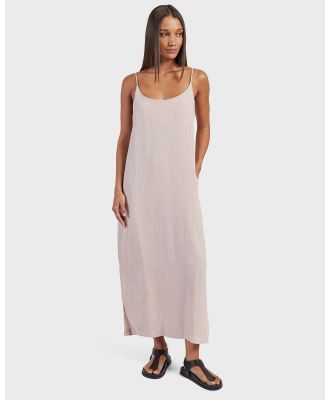 Academy Brand - Essential Linen Slip Dress - Dresses (PINK) Essential Linen Slip Dress