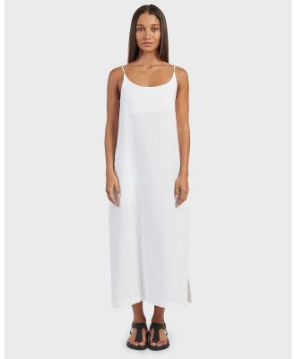 Academy Brand - Essential Linen Slip Dress - Dresses (White) Essential Linen Slip Dress