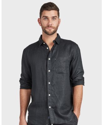 Academy Brand - Hampton L S Linen Shirt - Shirts & Polos (Black) Hampton L-S Linen Shirt