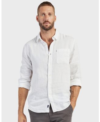 Academy Brand - Hampton L S Linen Shirt - Shirts & Polos (White) Hampton L-S Linen Shirt
