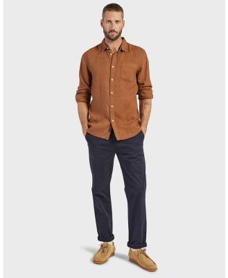 Academy Brand - Hampton Linen Shirt - Casual shirts (BROWN) Hampton Linen Shirt