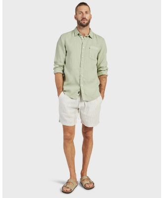 Academy Brand - Hampton Linen Shirt - Casual shirts (SILVER GREEN) Hampton Linen Shirt
