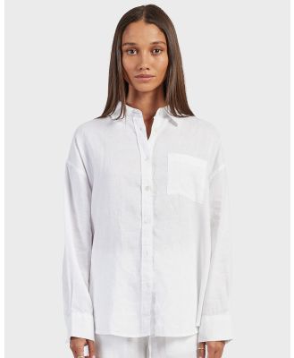 Academy Brand - Hampton Linen Shirt - Shirts & Polos (WHITE) Hampton Linen Shirt