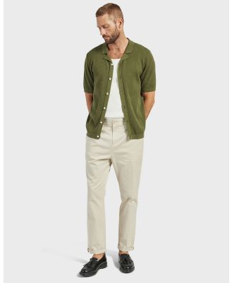 Academy Brand - Jasper Knit Short Sleeve Shirt - Casual shirts (GREEN) Jasper Knit Short Sleeve Shirt
