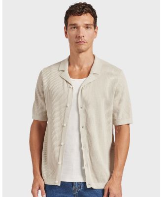 Academy Brand - Jasper Knit Short Sleeve Shirt - Casual shirts (GREY) Jasper Knit Short Sleeve Shirt