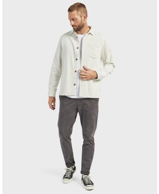 Academy Brand - Lebowski Cord Overshirt - Coats & Jackets (WHITE) Lebowski Cord Overshirt