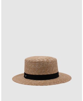 Ace Of Something - Thalia Boater Hat - Hats (Natural) Thalia Boater Hat