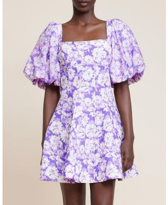 Acler - Anther Mini Dress - Printed Dresses (Violet Imprint) Anther Mini Dress