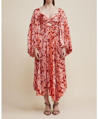 Acler - Auroa Midi Dress - Dresses (Carmine Imprint Print) Auroa Midi Dress