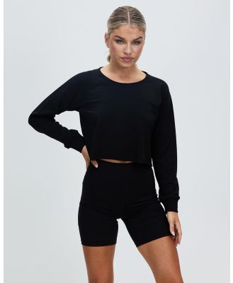 Active Basics - Cropped Crew Neck - Jumpers & Cardigans (Onyx) Cropped Crew Neck