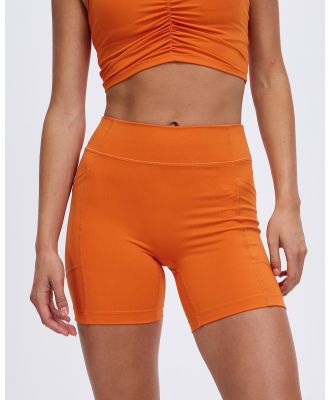 Active Basics - Lani Bike Shorts - High-Waisted (Orange) Lani Bike Shorts
