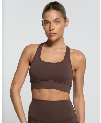 Active Basics - Racer Crop - Crop Tops (French Roast) Racer Crop