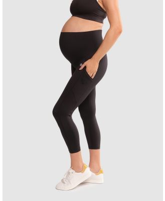 Active Truth - Pregnancy Pocket 7 8 Length Tight   Black - Maternity Tights (black) Pregnancy Pocket 7-8 Length Tight - Black