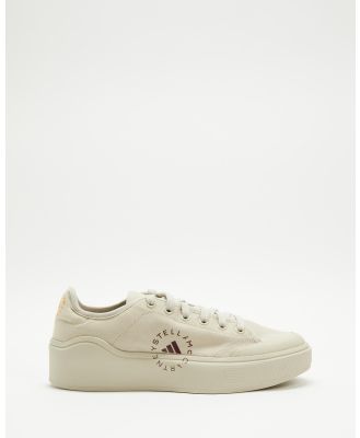 adidas by Stella McCartney - Court Cotton Shoes   Women's - Lifestyle Sneakers (Gobi & Shadow Brown) Court Cotton Shoes - Women's
