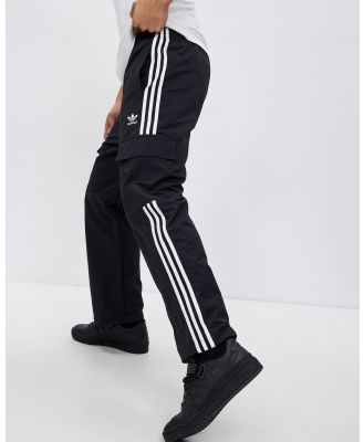 adidas Originals - 3 Stripes Cargo Pants   Men's - Cargo Pants (Black) 3-Stripes Cargo Pants - Men's