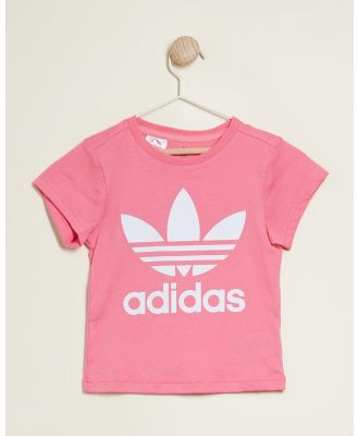 adidas Originals - Adicolor Trefoil Tee   Kids - T-Shirts & Singlets (Pink Fusion) Adicolor Trefoil Tee - Kids