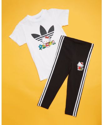 adidas Originals - Adidas Originals X Hello Kitty Tee Dress Set   Babies Kids - 2 Piece (White & Black) Adidas Originals X Hello Kitty Tee Dress Set - Babies-Kids