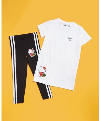 adidas Originals - Adidas Originals X Hello Kitty Tee Dress Set   Kids - 2 Piece (White & Black) Adidas Originals X Hello Kitty Tee Dress Set - Kids