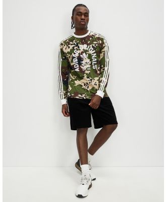 adidas Originals - Camo LS Cali Tee - Long Sleeve T-Shirts (White) Camo LS Cali Tee