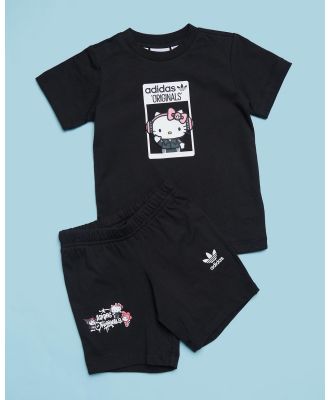 adidas Originals - Hello Kitty Short Tee Set – Babies – Kids - 2 Piece (Black) Hello Kitty Short Tee Set – Babies – Kids