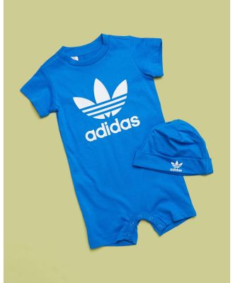 adidas Originals - Jumpsuit and Beanie Gift Set   Babies - 2 Piece (Bluebird) Jumpsuit and Beanie Gift Set - Babies