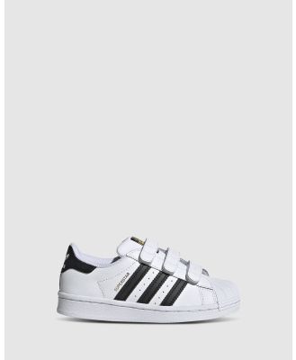 adidas Originals - Superstar Foundation II Pre School - Sneakers (White/Black) Superstar Foundation II Pre School