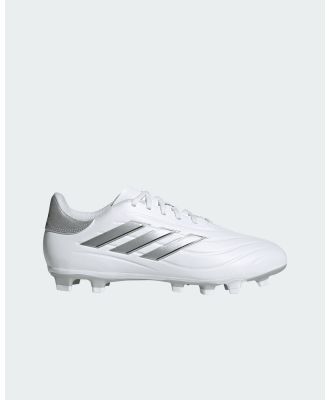 adidas Performance - Copa Pure II Club Flexible Ground Football Boots Unisex - Casual Shoes (Cloud White / Silver Metallic / Carbon) Copa Pure II Club Flexible Ground Football Boots Unisex