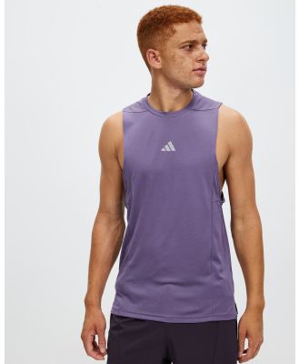adidas Performance - Designed for Training Workout HEAT.RDY Tank Top - Muscle Tops (Shadow Violet) Designed for Training Workout HEAT.RDY Tank Top