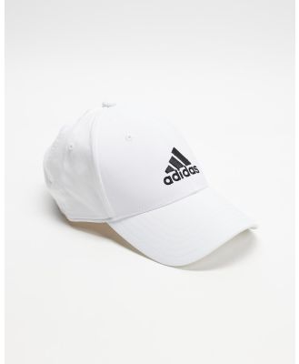 adidas Performance - Embroidered Logo Lightweight Baseball Cap - Headwear (White & Black) Embroidered Logo Lightweight Baseball Cap