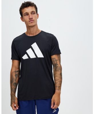adidas Performance - Run It Tee - Short Sleeve T-Shirts (Black) Run It Tee