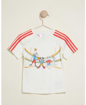 adidas Sportswear - Disney Mickey Mouse Tee   Babies Kids - T-Shirts & Singlets (Off White, Bright Red & Multicolor) Disney Mickey Mouse Tee - Babies-Kids