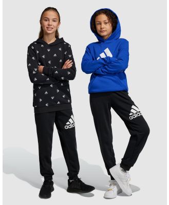 adidas Sportswear - Essentials Bos Track Pants   Kids Teens - Pants (Black & White) Essentials Bos Track Pants - Kids-Teens