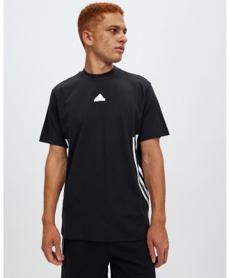 adidas Sportswear - Future Icons 3 Stripes Tee - Short Sleeve T-Shirts (Black) Future Icons 3-Stripes Tee