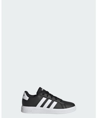 adidas Sportswear - Grand Court Lifestyle Tennis Lace Up Shoes Kids - Sneakers (Black) Grand Court Lifestyle Tennis Lace-Up Shoes Kids