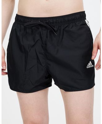 adidas Swim - 3 Stripes Short Length Swim Shorts - Swimwear (Black) 3-Stripes Short Length Swim Shorts