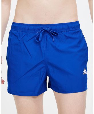 adidas Swim - 3 Stripes Short Length Swim Shorts - Swimwear (Royal Blue) 3-Stripes Short Length Swim Shorts