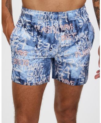adidas Swim - Parley Shorts - Swimwear (Glow Blue/ Semi Coral) Parley Shorts