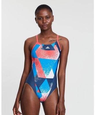adidas Swim - Rio Art Graphic Swimsuit - One-Piece / Swimsuit (Blue & Red) Rio Art Graphic Swimsuit