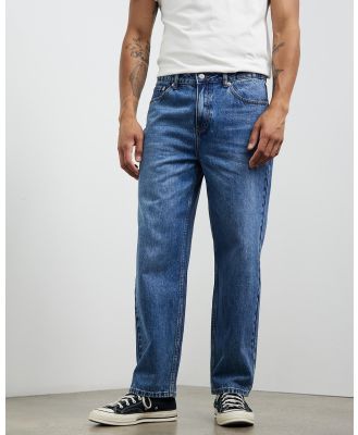 AERE - Harvey Cotton Loose Fit Jeans - Jeans (Mid Blue) Harvey Cotton Loose Fit Jeans