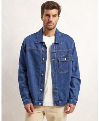 AERE - Organic Cotton Denim Jacket - Denim jacket (Dark Blue Wash) Organic Cotton Denim Jacket