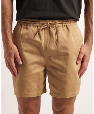 AERE - Organic Cotton Pull On Shorts - Shorts (Sand) Organic Cotton Pull On Shorts