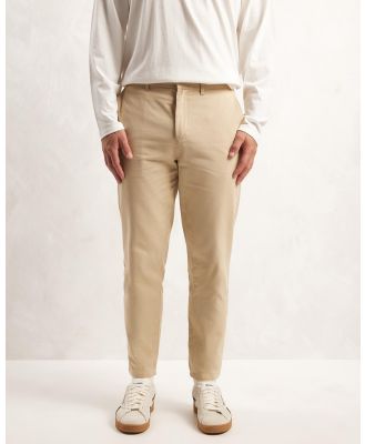 AERE - Organic Cotton Twill Chinos - Pants (Oat) Organic Cotton Twill Chinos