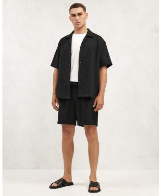 AERE - Textured Summer Shorts - Shorts (Black) Textured Summer Shorts