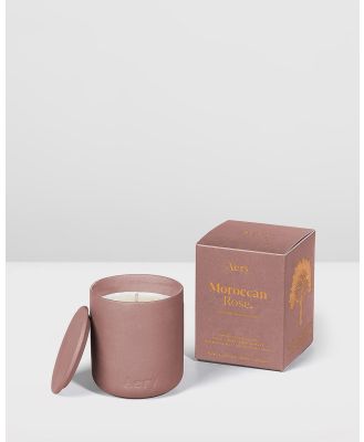 Aery Living - Fernweh Matte Ceramic Candle with Lid - Candles (Brown) Fernweh Matte Ceramic Candle with Lid