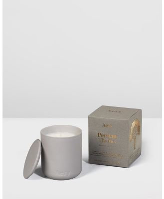 Aery Living - Fernweh Matte Ceramic Candle with Lid - Candles (Grey) Fernweh Matte Ceramic Candle with Lid