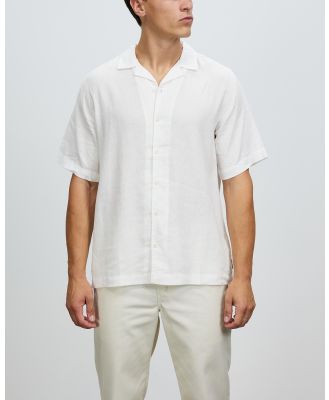 Afends - Daily Hemp Short Sleeve Shirt - Casual shirts (White) Daily Hemp Short Sleeve Shirt