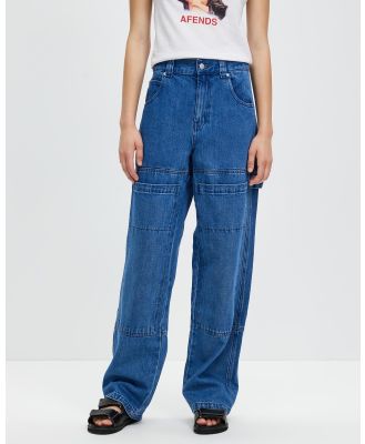 Afends - Moss Hemp Denim Workwear Jeans - Relaxed Jeans (Authentic Blue) Moss Hemp Denim Workwear Jeans