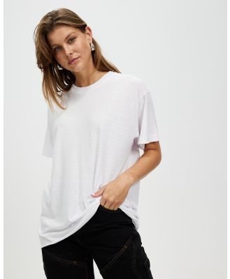 Afends - Slay Hemp Oversized Tee - T-Shirts & Singlets (White) Slay Hemp Oversized Tee
