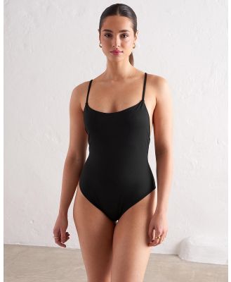 Aim'n - Deep Back Classic Swimsuit - One-Piece / Swimsuit (Black) Deep Back Classic Swimsuit